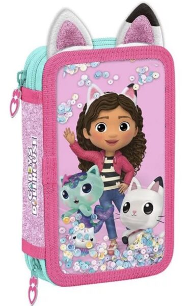 Gabbys dollhouse dubultais penālis ar piederumiem 
