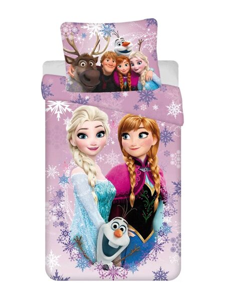 Disney Frozen Pink-Purple gultas veļas komplekts