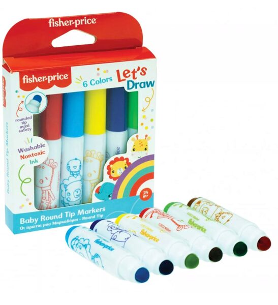 Fisher-Price Let"s draw washable marķieri 6 gb