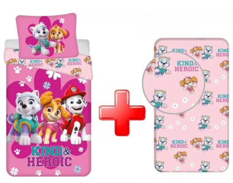 Paw Patrol Heroic gultas veļas komplekts ar palagu